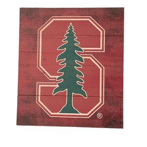KH Sports Fan Stanford University Pallet Pride Logo 12x13 Wall Hanging Art Decor